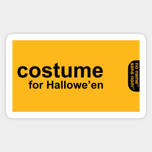 No Name Costume (for Hallowe'en) Sticker